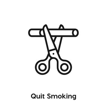 Quit Smoking Icon Vector Sign Symbol