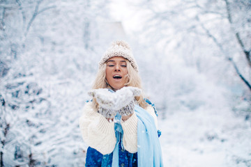 portrait of a girl in winter