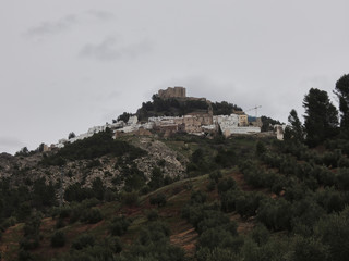 Fototapeta na wymiar Castle of Segura de la Sierra in the Natural Park of Sierra de Cazorla, Segura and Las Villas. In Jaén, Andalusia. Spain