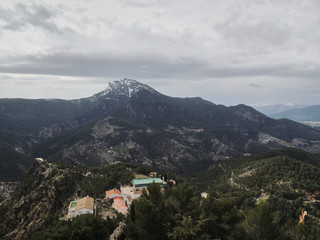 Fototapeta na wymiar Castle of Segura de la Sierra in the Natural Park of Sierra de Cazorla, Segura and Las Villas. In Jaén, Andalusia. Spain