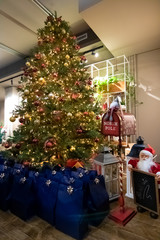 albero di natale e decorazioni