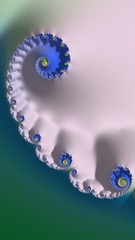 Artfully 3D rendering fractal, fanciful abstract illustration and colorful designed pattern and background