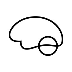 Vector illustration of human brain anatomy 