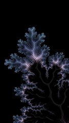 Artfully 3D rendering fractal, fanciful abstract illustration and colorful designed pattern and background