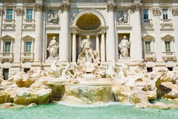 Trevi Fountain, Fontana di Trevi in Rome - obrazy, fototapety, plakaty