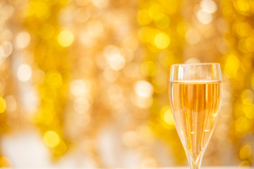 Happy new years background, Gold Bokeh
