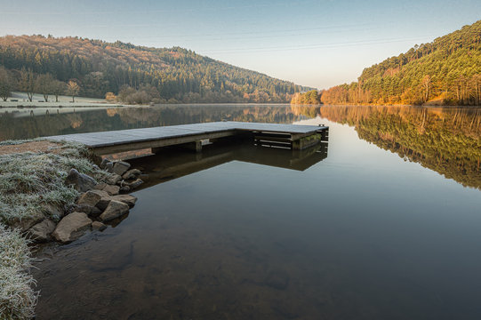 Frostiger Morgen am sch&ouml;nen Marbachsee