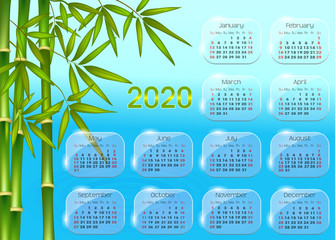 beautiful calendar 2020 design printable