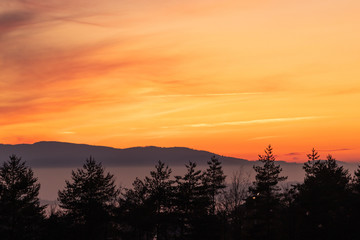 Cloudy sunset