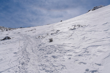 峰の辻から安達太良山への登山道