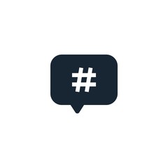 Obraz premium Hashtag creative icon. From Social Media Marketing icons collection. Isolated Hashtag sign on white background