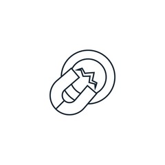 Attract creative icon. From Social Media Marketing icons collection. Isolated Attract sign on white background