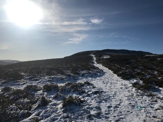 Winter Walk in Cilcain Wales on Moel Arthur Fort 