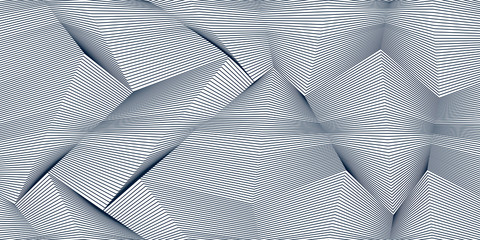 Materiał do szycia Abstract lines seamless pattern with optical illusion, vector background with parallel stripes op art, lined design minimalistic wallpaper or website background.