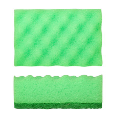 Sponges for dishwashing isolated on a white background