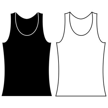 Black and white tank top vector underwear tank top