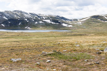 Fototapeta premium Jotunheimen-Gebirge mit Rjupetjedn, Berglandschaft Norwegen