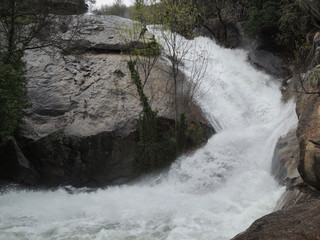 The Gorge of the Nogaledas in the Jerte Valley. Natural Park of the Sierra de Gredos. Cáceres...