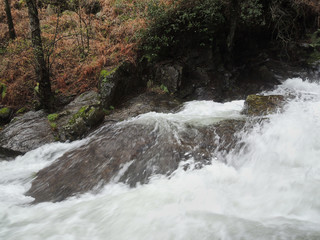 The Gorge of the Nogaledas in the Jerte Valley. Natural Park of the Sierra de Gredos. Cáceres...
