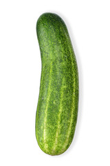 cucumber isolated on white with clipping path