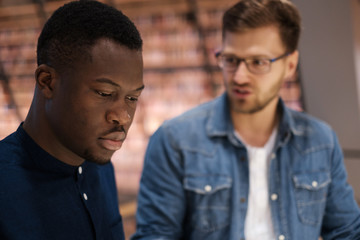 Multicultural stundets in a public library