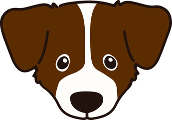 Outlined Jack Russell Terrier front head