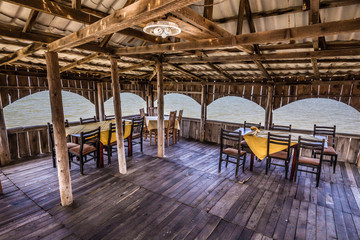 Wooden Restaurant In Patok Lagoon - Albania