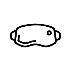 Goggles for diving icon vector. Thin line sign. Isolated contour symbol illustration