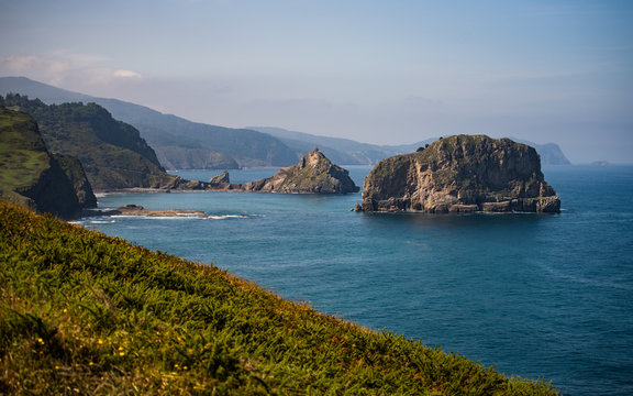 View of hermitage Gaztelugatxe on the coast of Northern Spain, made famous by HBO's Game of Thrones