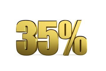 3D 35 Percent Discount with background
