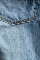 Blue jeans denim fabric texture and background.