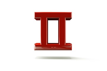 3D number with white background,number 2