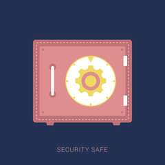 Safe box icon - vector security illustration. Minimal flat icon