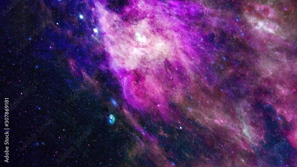 Wall mural animation view to travelling across the universe in moving