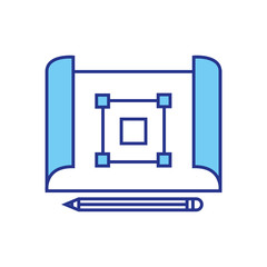 Plans paper design, Construction work repair reconstruction industry build and project theme Vector illustration