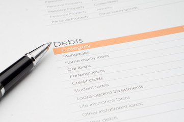 Debts Category