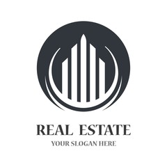 Real estate logo vector icon