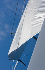 Sailing. Super sailingyacht at sea. Boat. 