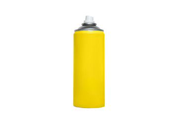 Yellow spray can without inscriptions. Isolate