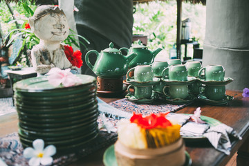 Set for Balinese tea ceremony
