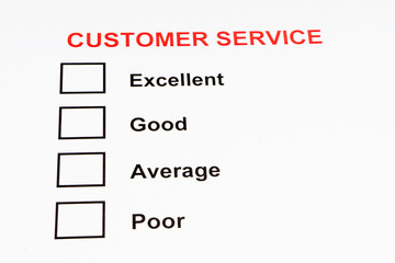 Customer service satisfaction checkbox