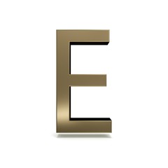 3d letter collection with white background.letter E