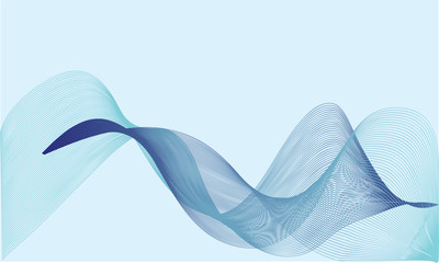 Abstract vector background, Modern colorful transparent waved lines for brochure, website, flyer design. Blue smoke wave. Blue wavy background.  Blue wave. Smoke wave blue. Transparent blue wave.