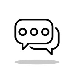 Naklejka premium Message / Communication outline icon in trendy flat style. Vector Illustration EPS 10.