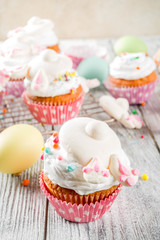 Easter kids bunny cupcakes
