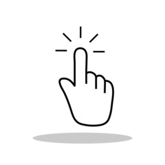Touch gesture icon in trendy flat style. Touchscreen / Hand symbol for your web site design, logo, app, UI Vector EPS 10. - Vector