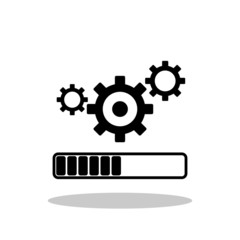 Update/Upgrade icon in flat style. Update process symbol for your web site design, logo, app, UI Vector EPS 10.