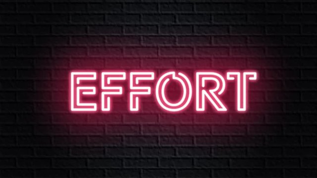 red neon video animation effort