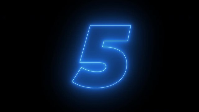 neon countdown for new year 2020