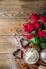 Valentine day baking background